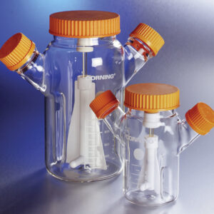 Corning® Reusable Glass Spinner Flask with Angled Sidearms